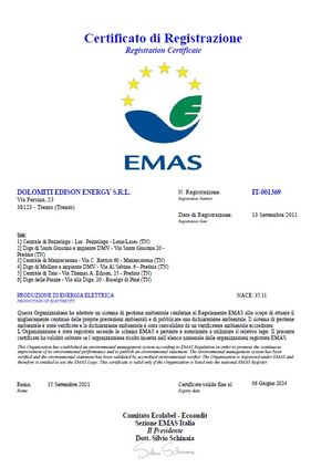 Certificato Emas